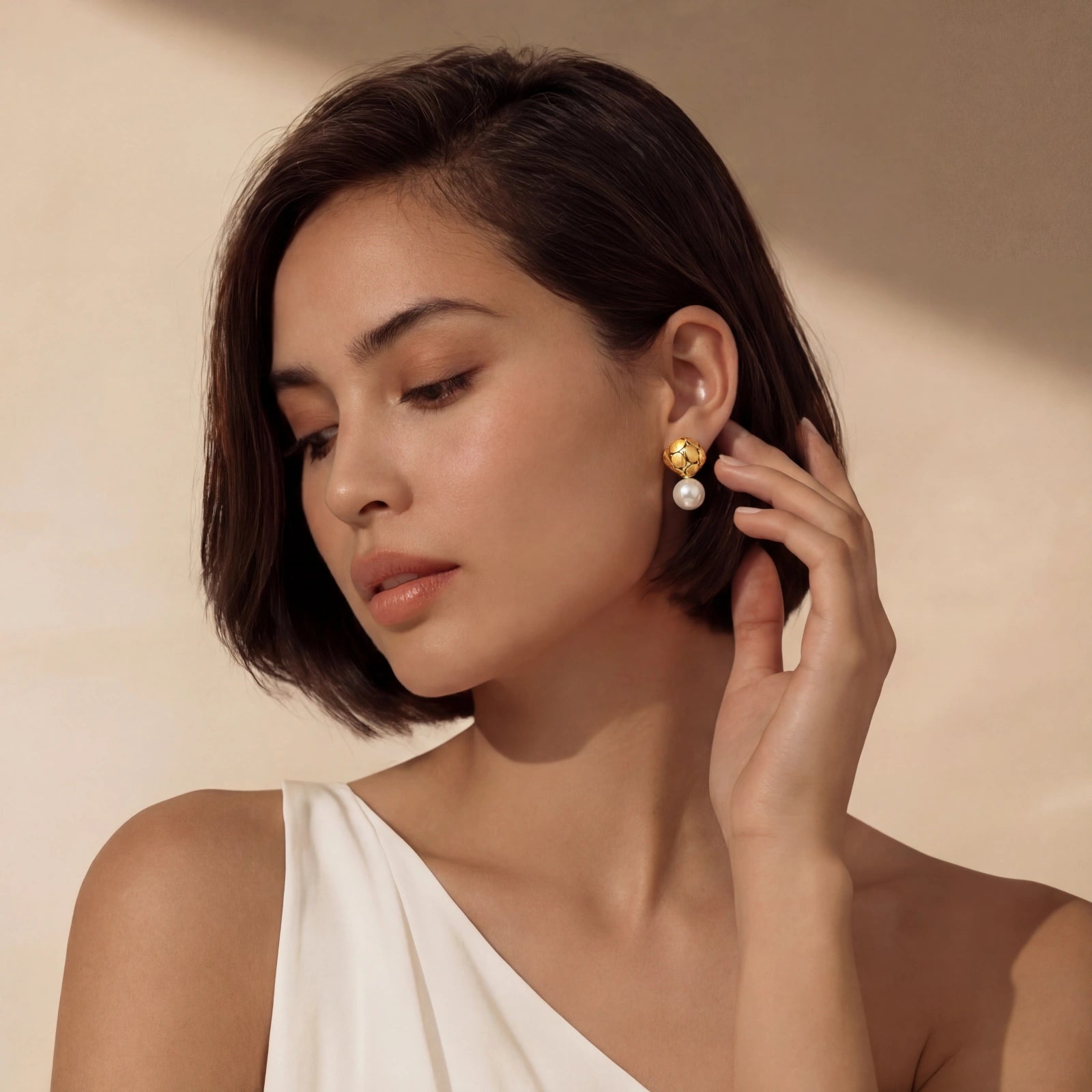 Petal Drop Pearl Earrings