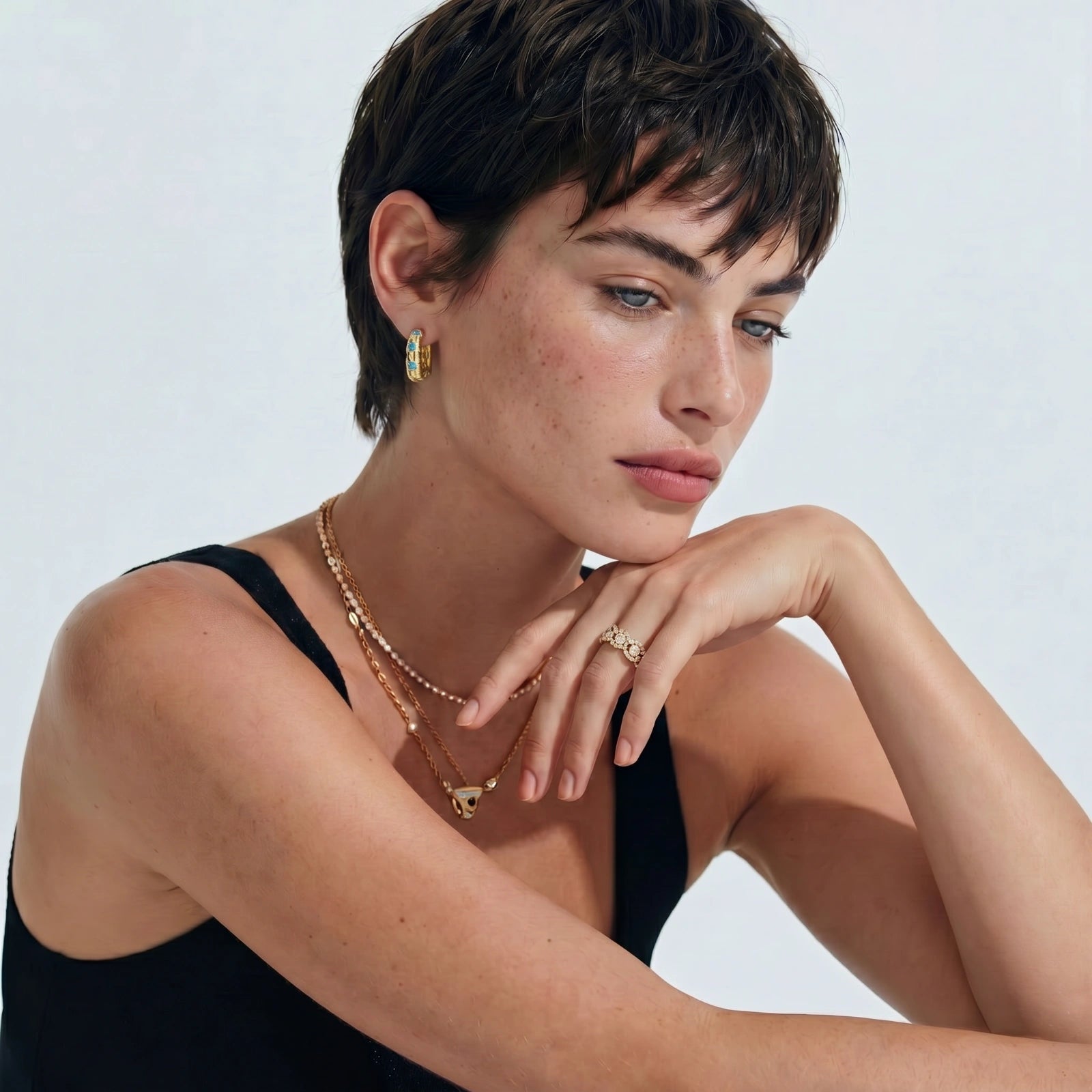 Celestial Huggie Hoops