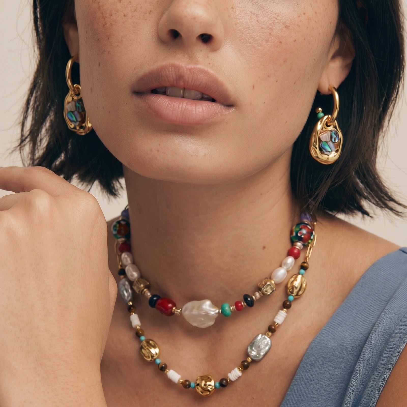 Shell Mosaic Convertible Hoops