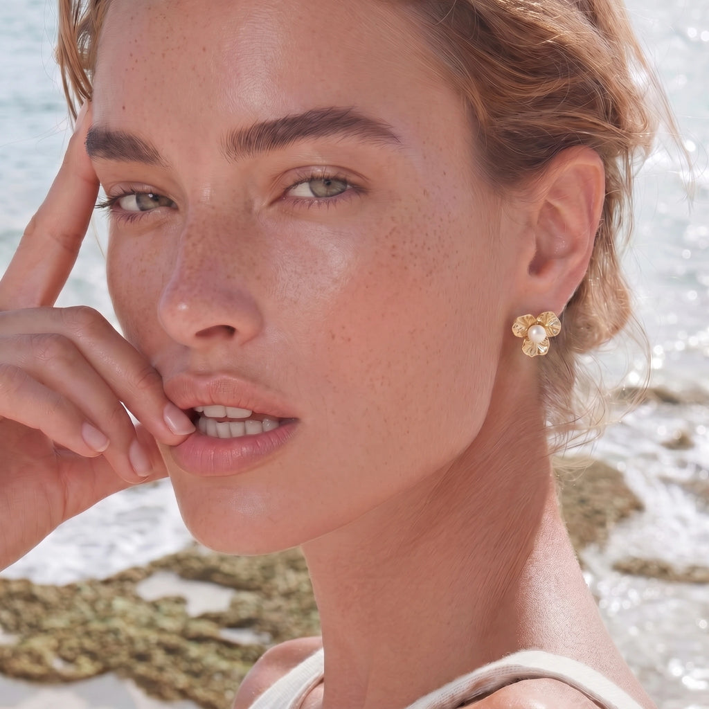 Bloom Pearl Studs